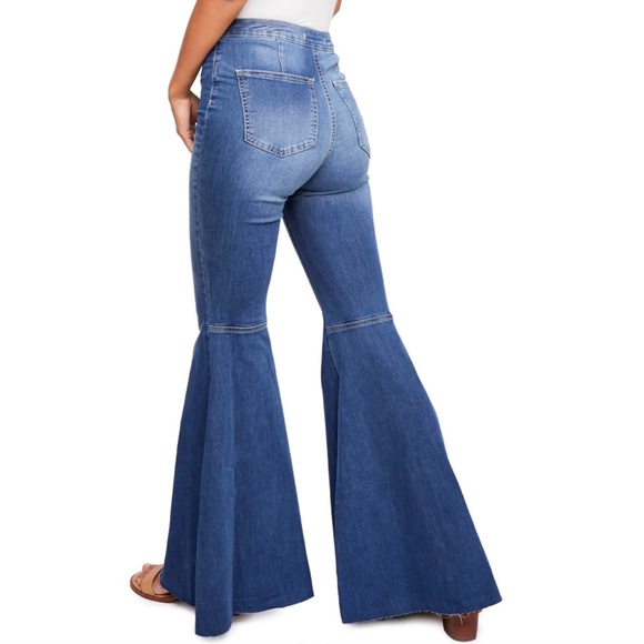 Free People Just Float On Flare Leg Bell Bottoms Jeans - Picture 6 of 6